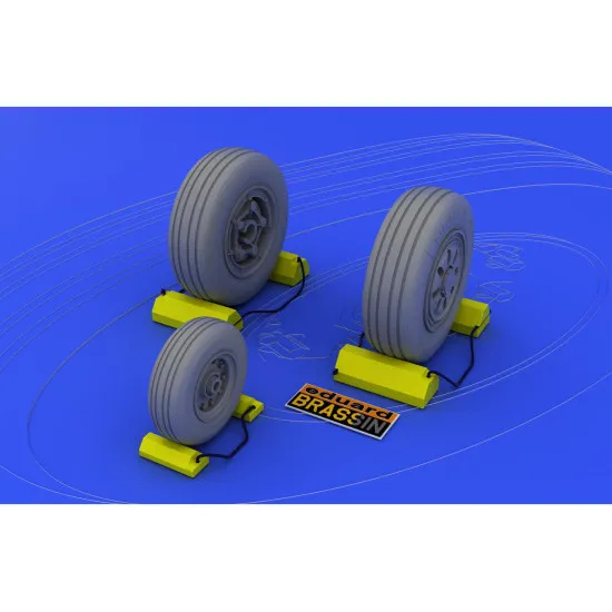 Eduard 648017 1/48 F-22A wheels Brassin for Aircraft