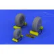 Eduard 648017 1/48 F-22A wheels Brassin for Aircraft