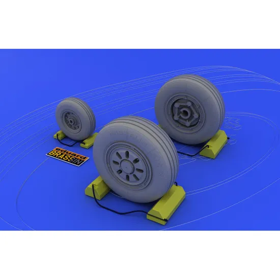 Eduard 648017 1/48 F-22A wheels Brassin for Aircraft