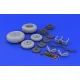 Eduard 648037 1/48 MiG-29 wheels Brassin for Aircraft