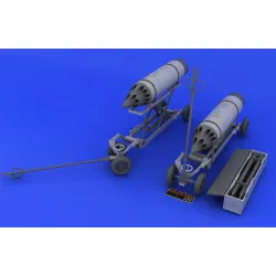 Eduard 648046 1/48 Rocket launcher B-8M1 and loading cart Brassin for Aircraft