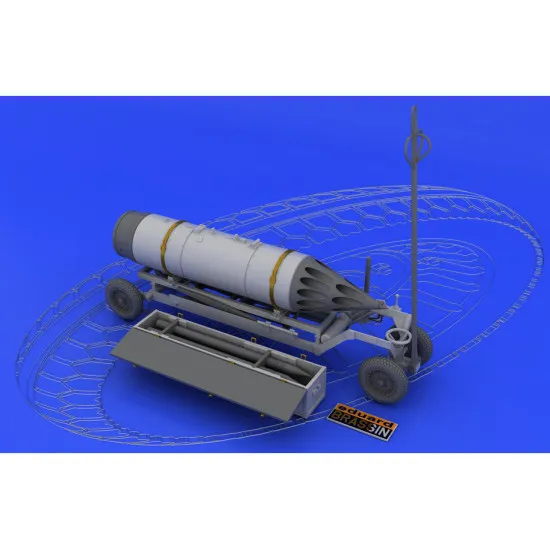 Eduard 648046 1/48 Rocket launcher B-8M1 and loading cart Brassin for Aircraft