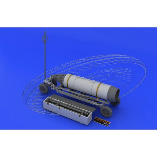 Eduard 648046 1/48 Rocket launcher B-8M1 and loading cart Brassin for Aircraft