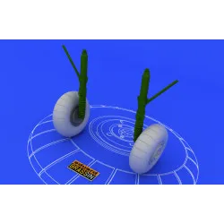 Eduard 648052 1/48 Bf 110 C/D main undercarriage wheels Brassin for Aircraft