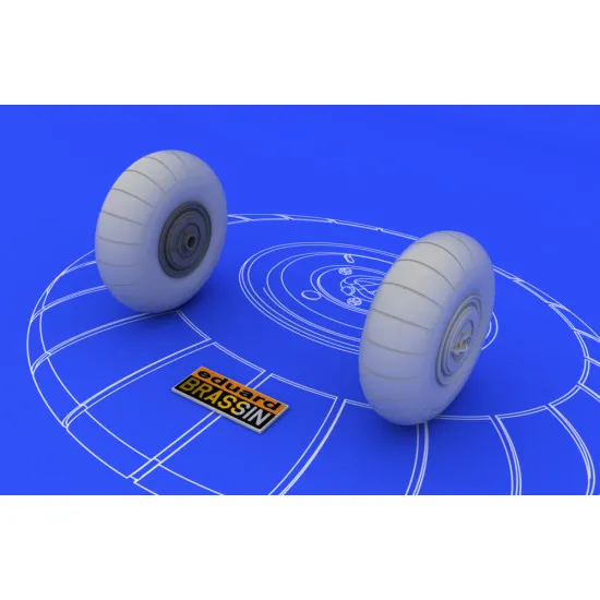 Eduard 648052 1/48 Bf 110 C/D main undercarriage wheels Brassin for Aircraft