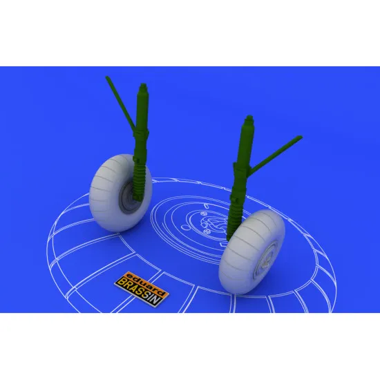 Eduard 648052 1/48 Bf 110 C/D main undercarriage wheels Brassin for Aircraft