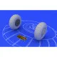 Eduard 648052 1/48 Bf 110 C/D main undercarriage wheels Brassin for Aircraft