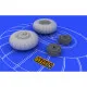 Eduard 648052 1/48 Bf 110 C/D main undercarriage wheels Brassin for Aircraft