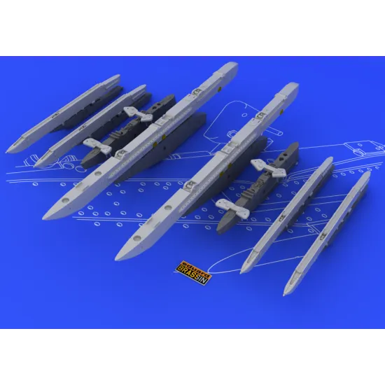 Eduard 648054 1/48 Su-25K wing pylons Brassin for Aircraft