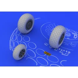 Eduard 648057 1/48 P-61 wheels Brassin for Aircraft