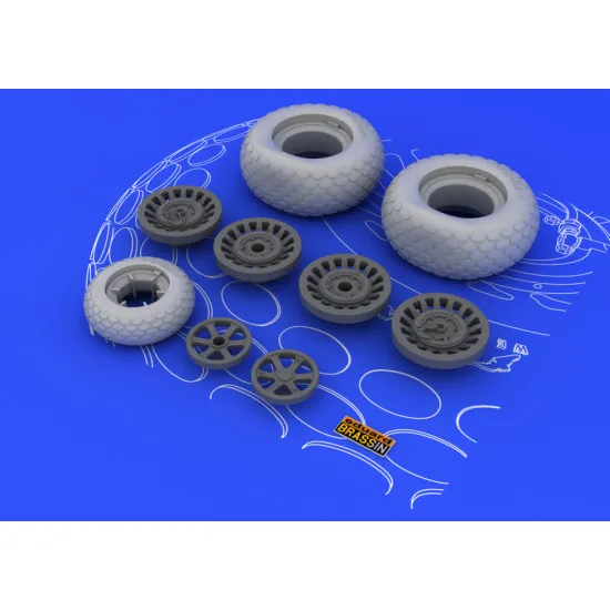 Eduard 648057 1/48 P-61 wheels Brassin for Aircraft