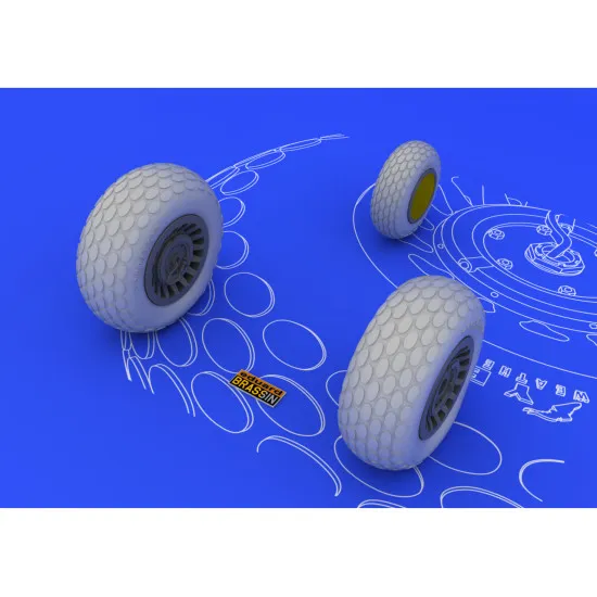 Eduard 648057 1/48 P-61 wheels Brassin for Aircraft