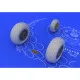 Eduard 648057 1/48 P-61 wheels Brassin for Aircraft