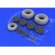 Eduard 648057 1/48 P-61 wheels Brassin for Aircraft