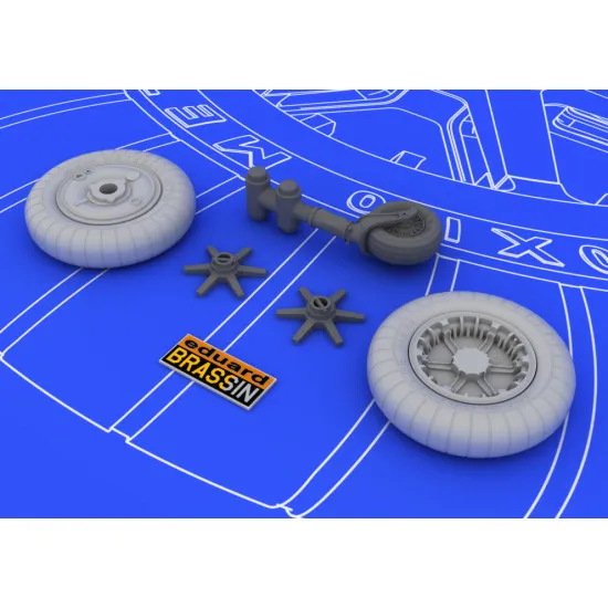 Eduard 648058 1/48 Bf 109E wheels Brassin for Aircraft