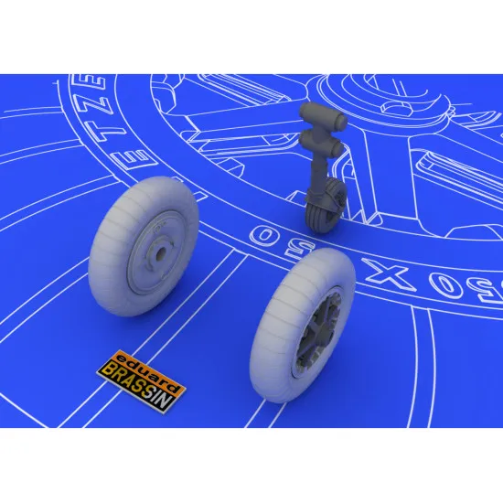 Eduard 648058 1/48 Bf 109E wheels Brassin for Aircraft