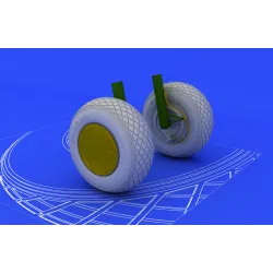 Eduard 648068 1/48 PV-1 wheels Brassin for Aircraft