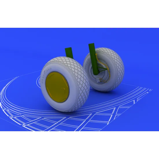 Eduard 648068 1/48 PV-1 wheels Brassin for Aircraft