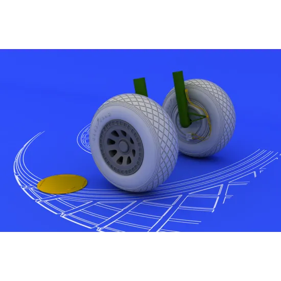 Eduard 648068 1/48 PV-1 wheels Brassin for Aircraft