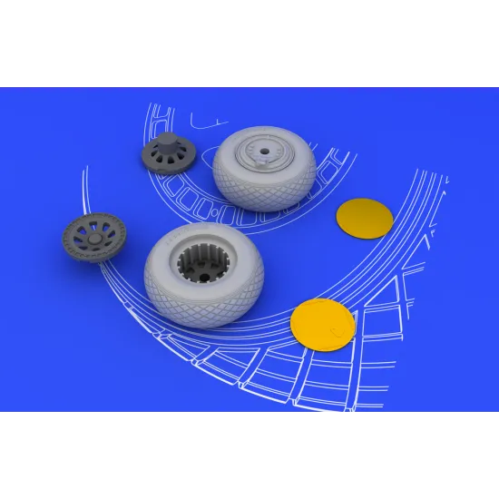 Eduard 648068 1/48 PV-1 wheels Brassin for Aircraft