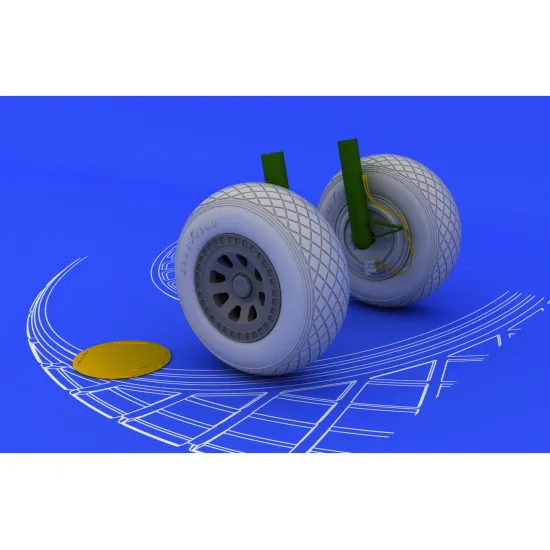 Eduard 648068 1/48 PV-1 wheels Brassin for Aircraft