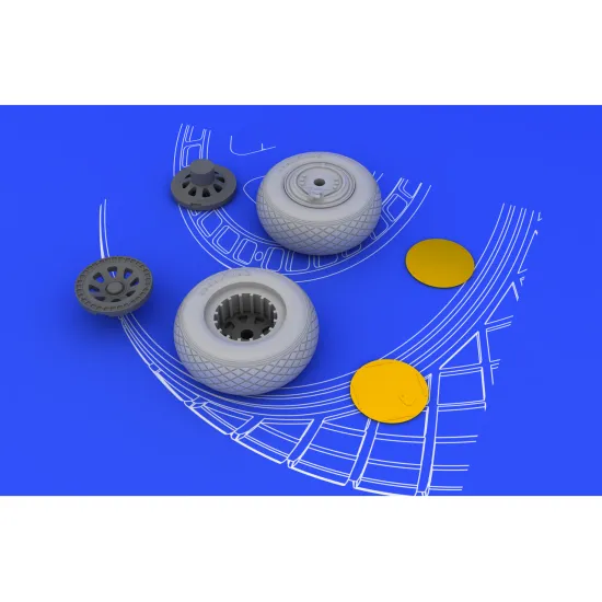 Eduard 648068 1/48 PV-1 wheels Brassin for Aircraft