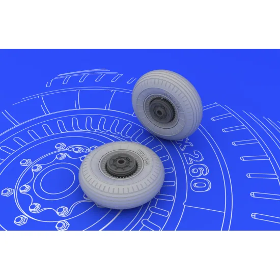 Eduard 648072 1/48 Il-2 wheels Brassin for Aircraft