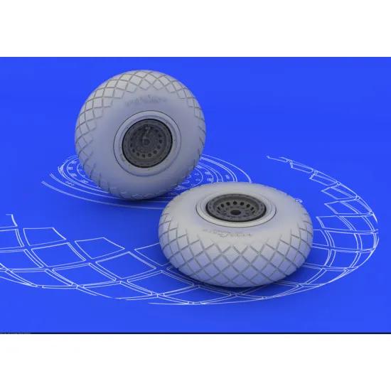 Eduard 648078 1/48 B-17 wheels Brassin for Aircraft