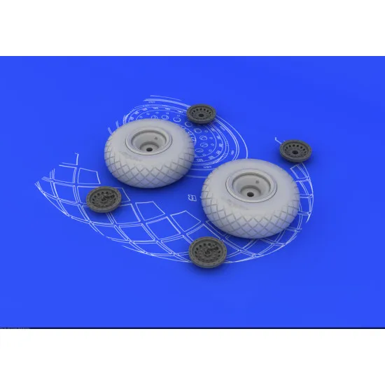 Eduard 648078 1/48 B-17 wheels Brassin for Aircraft