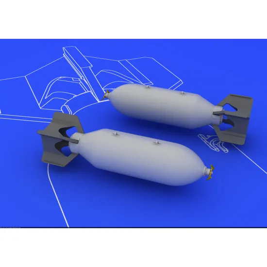 Eduard 648081 1/48 US 500lb bombs (2 pcs) Brassin for Aircraft
