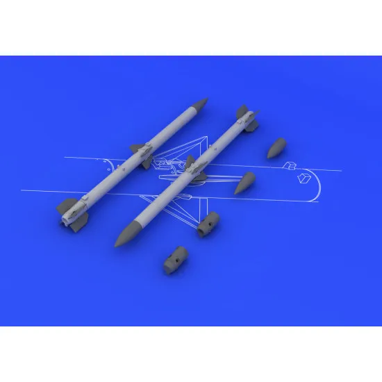 Eduard 648087 1/48 AIM-120C AMRAAM (2pcs) Brassin for Aircraft