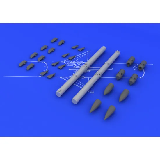 Eduard 648087 1/48 AIM-120C AMRAAM (2pcs) Brassin for Aircraft