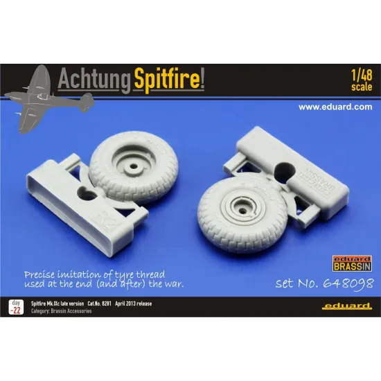 Eduard 648098 1/48 Spitfire wheels - 5 spoke Brassin for Aircraft