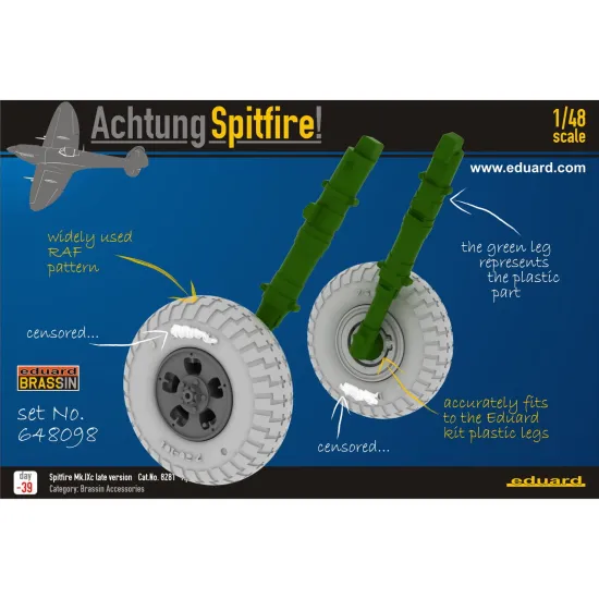 Eduard 648098 1/48 Spitfire wheels - 5 spoke Brassin for Aircraft