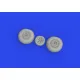 Eduard 6481011 1/48 B-26B wheels Brassin for Aircraft