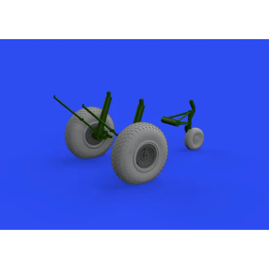 Eduard 6481024 1/48 B-17F wheels cross tread Brassin for Aircraft