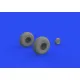 Eduard 6481024 1/48 B-17F wheels cross tread Brassin for Aircraft