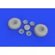 Eduard 6481024 1/48 B-17F wheels cross tread Brassin for Aircraft