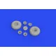 Eduard 6481027 1/48 B-17F wheels rhomboid tread Brassin for Aircraft
