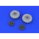 Eduard 648118 1/48 Spitfire wheels - 4 spoke w/pattern Brassin for Aircraft