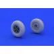 Eduard 648119 1/48 Spitfire wheels - 5 spoke, smooth tire Brassin for Aircraft