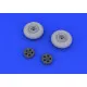 Eduard 648119 1/48 Spitfire wheels - 5 spoke, smooth tire Brassin for Aircraft