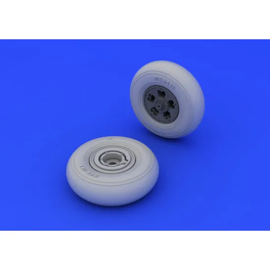 Eduard 648119 1/48 Spitfire wheels - 5 spoke, smooth tire Brassin for Aircraft