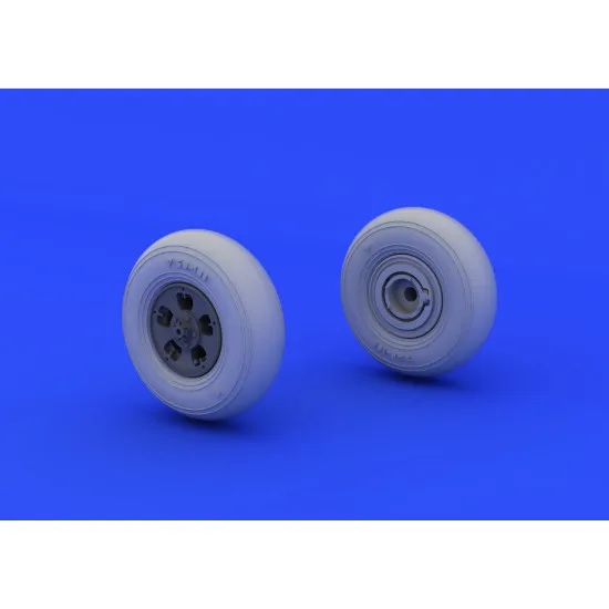 Eduard 648119 1/48 Spitfire wheels - 5 spoke, smooth tire Brassin for Aircraft
