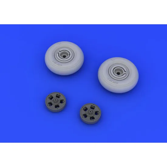 Eduard 648119 1/48 Spitfire wheels - 5 spoke, smooth tire Brassin for Aircraft