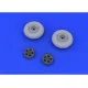 Eduard 648119 1/48 Spitfire wheels - 5 spoke, smooth tire Brassin for Aircraft