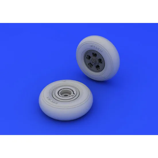 Eduard 648119 1/48 Spitfire wheels - 5 spoke, smooth tire Brassin for Aircraft