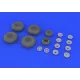 Eduard 648132 1/48 B-29 wheels Brassin for Aircraft