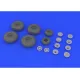 Eduard 648132 1/48 B-29 wheels Brassin for Aircraft
