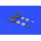 Eduard 648134 1/48 Ju 88 wheels late Brassin for Aircraft